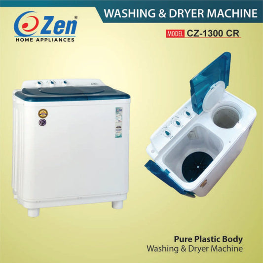 Zen CZ-1300 CR 13kg Washing Machine – High Capacity & Efficient