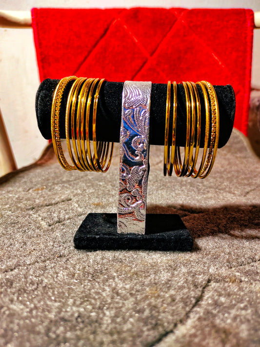 Casual dozen Bangles and two cuffs Collection – Flat 50% Off on Chic Designs