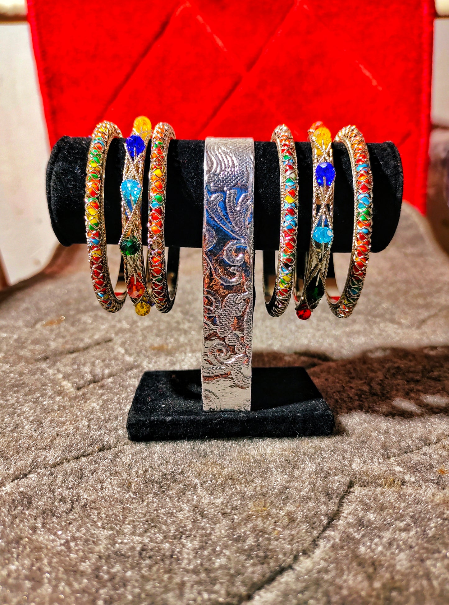Celebrate in Style six beaded cuffs | Flat 50% Off on All Bangles Collection