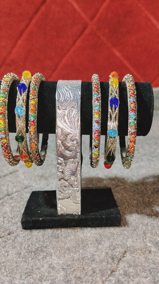 Celebrate in Style six beaded cuffs | Flat 50% Off on All Bangles Collection